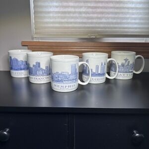 Starbucks Cityscape Coffee Mugs Seattle San Diego Memphis Austin San Francisco